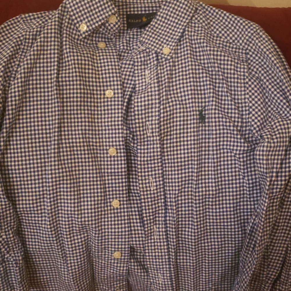 Blue plaid Ralph Lauren shirt
